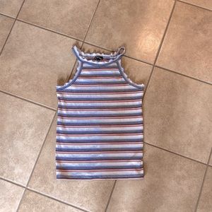 striped halter tank